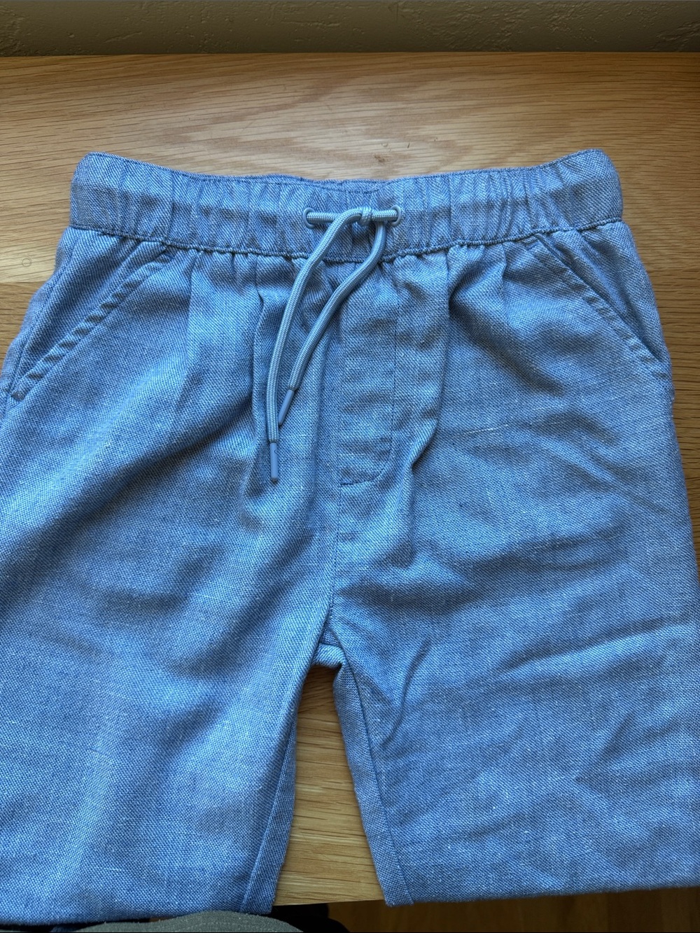 Kids Appaman chambray Pull-On linen blend pants